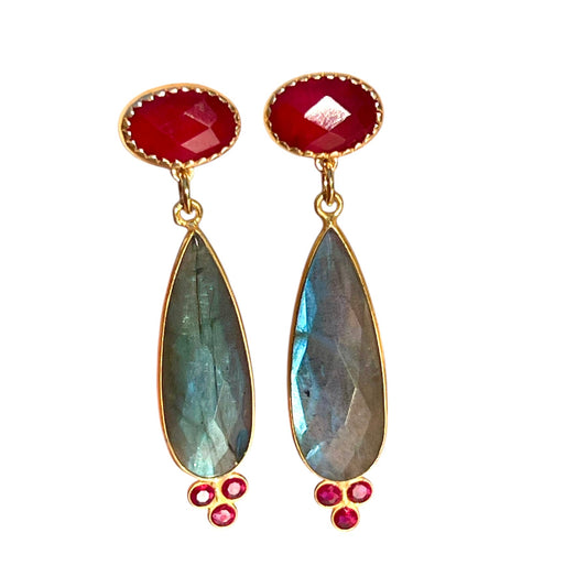 Amma quartz framboise & labradorite