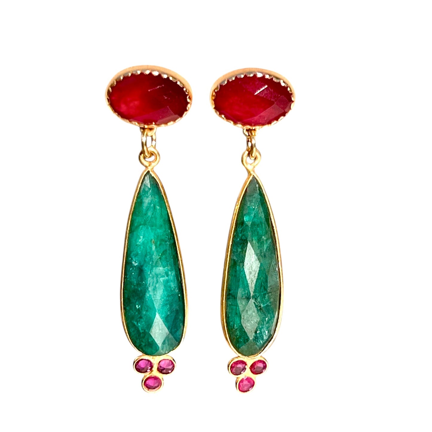 AMMA quartz framboise & émeraude