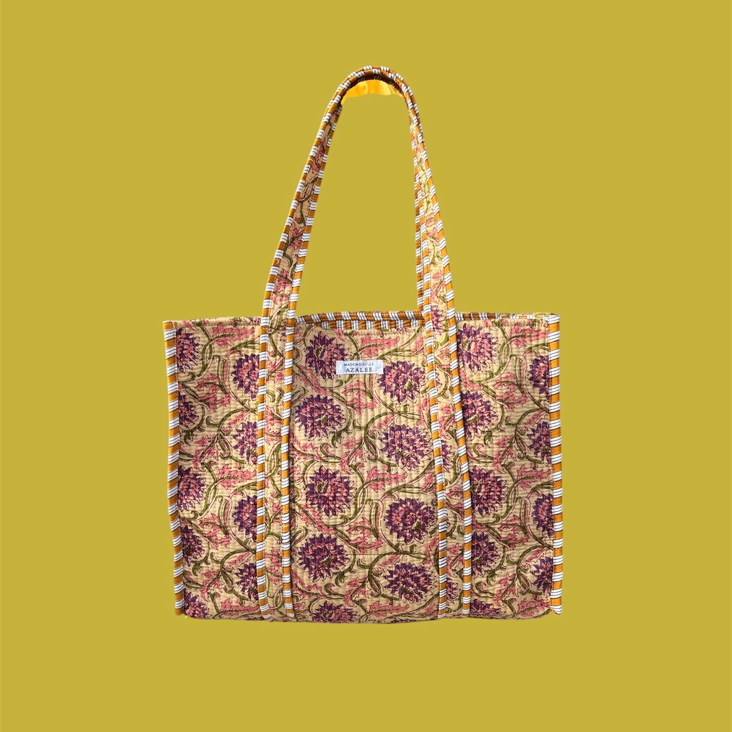 Sac cabas Garance Liane en coton imprimé indien.