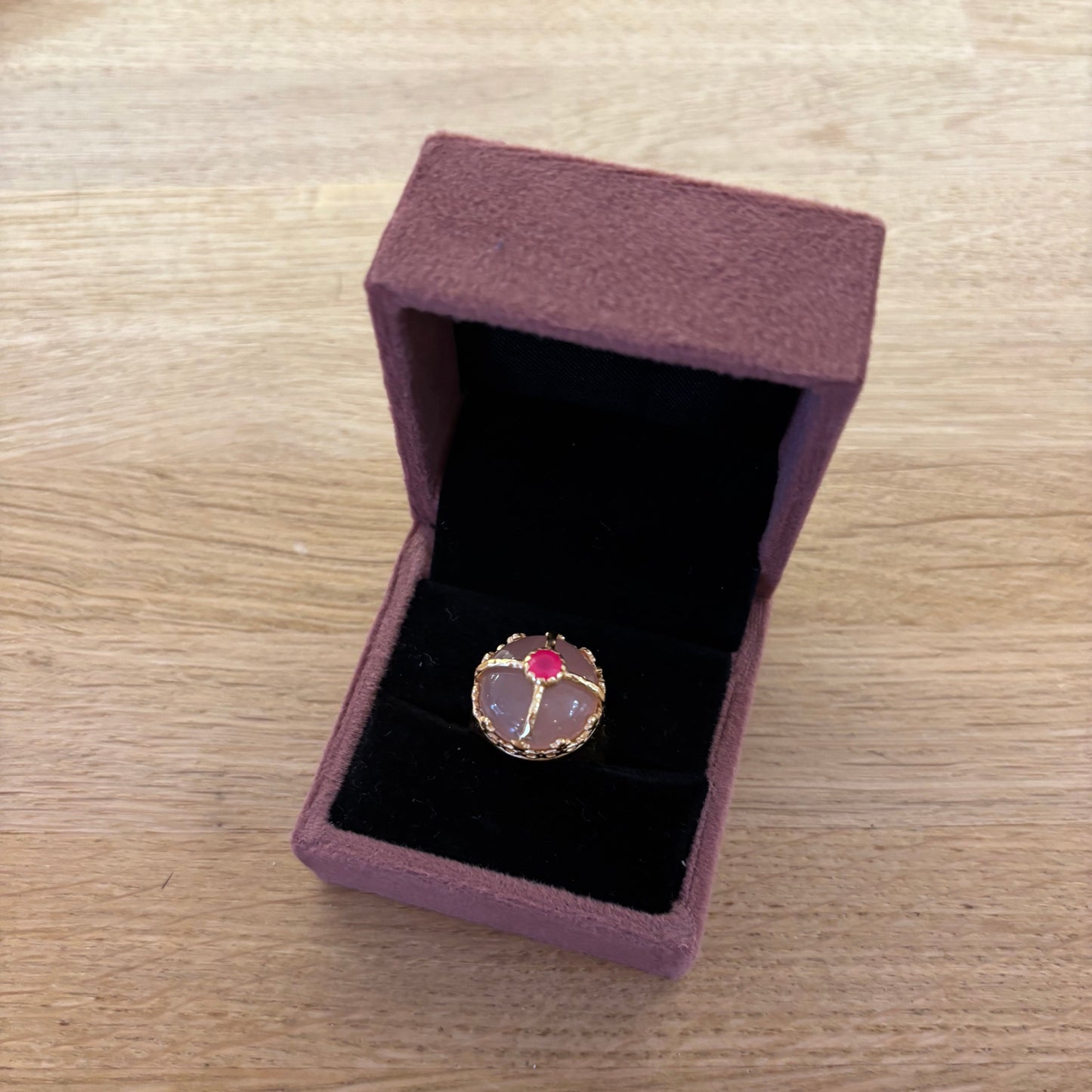 Bague Pasha pierre de lune pêche