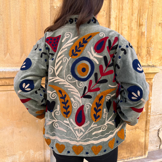 Veste Suzane vert amande