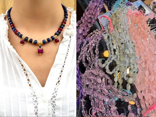 collier sophia et pierre semi precieuses mademoiselle azalée