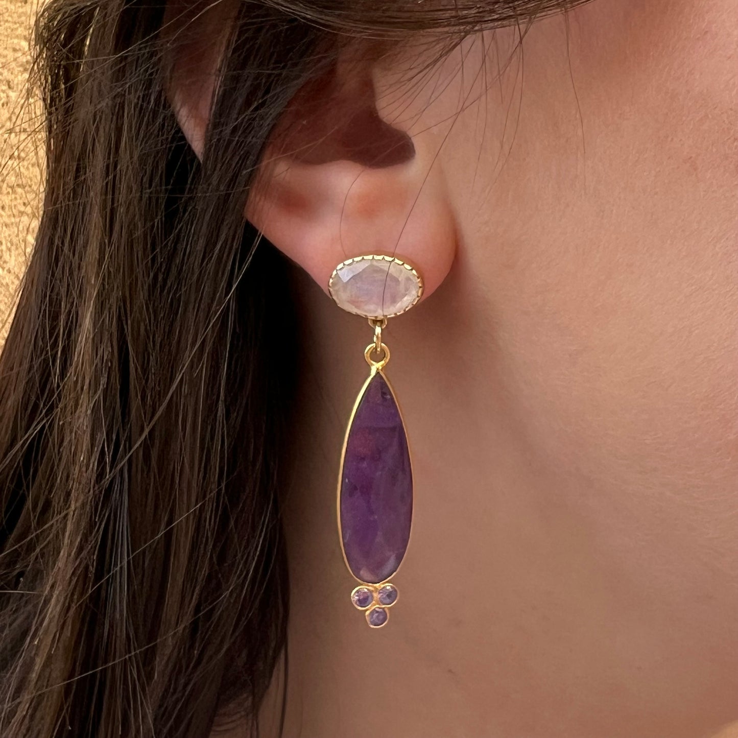 AMMA pierre de lune amethyste