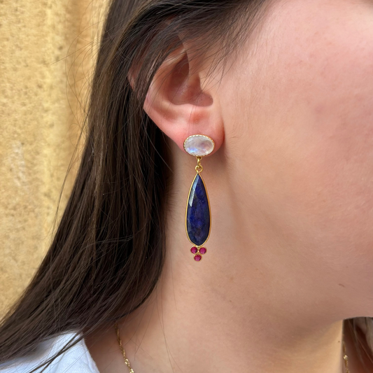 AMMA pierre de lune & lapis lazuli