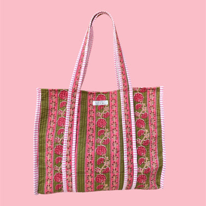 Sac cabas Garance Cueillette en coton imprimé indien