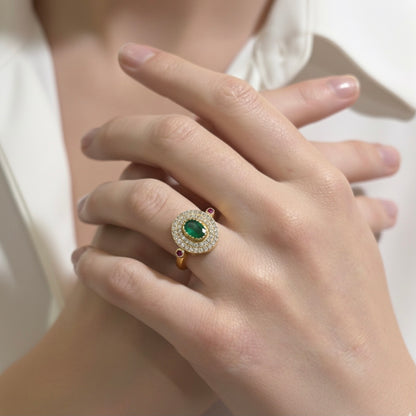 Bague Devi onyx vert