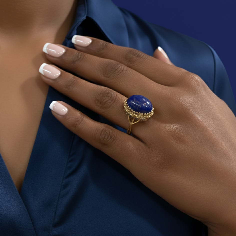 Bague Gaya Lapis Lazuli