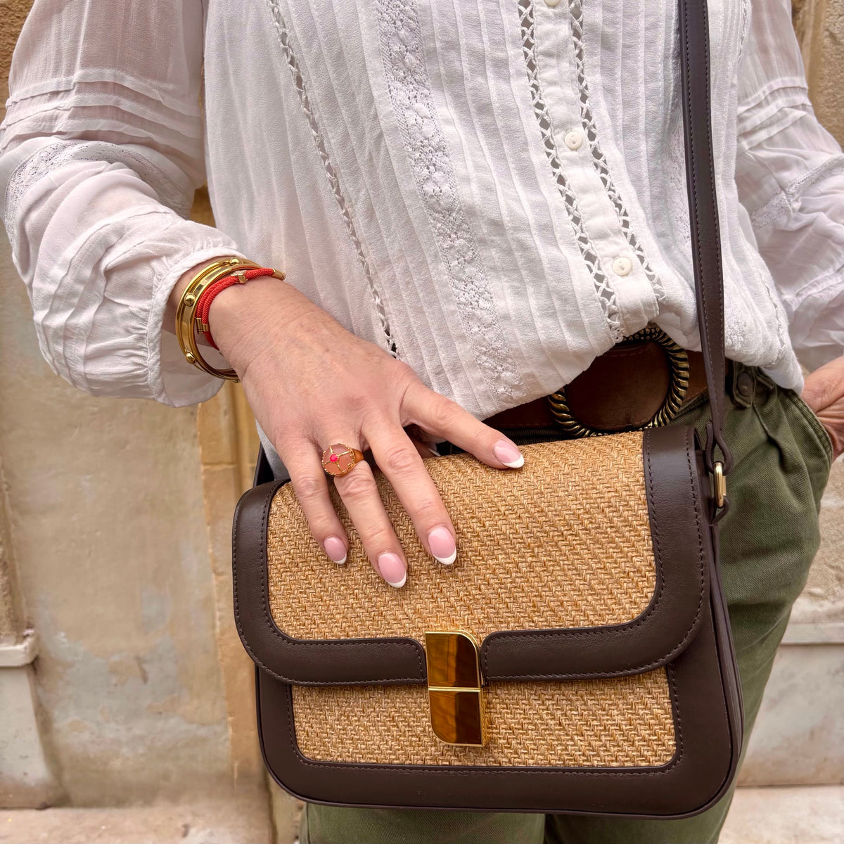 Sac Alice paille et tabac.