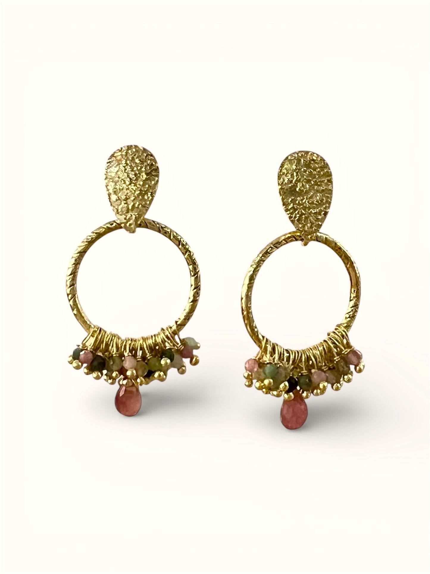 Boucles d'oreilles Diva tourmalines