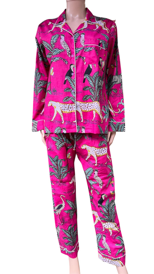 Pyjama long Jungle Pink