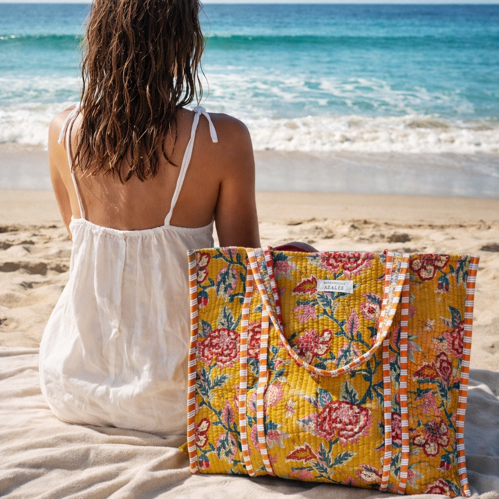 Sac cabas Garance Bengale coton imprimé indien