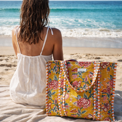Sac cabas Garance Bengale coton imprimé indien