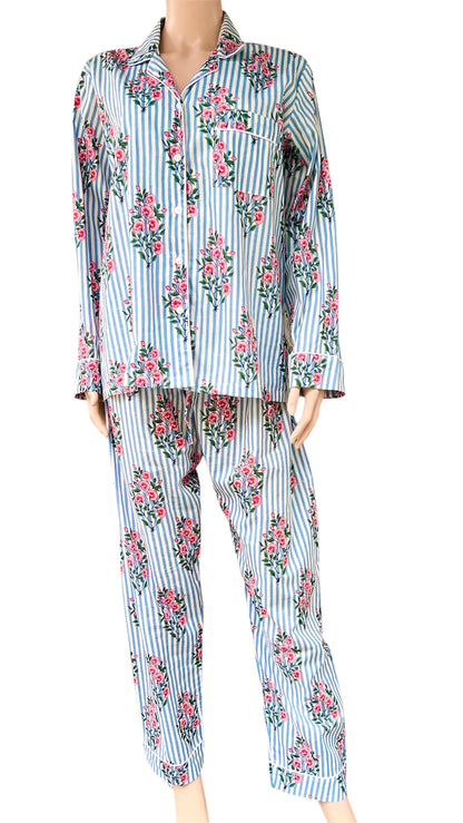 Pyjama long Peonie blue