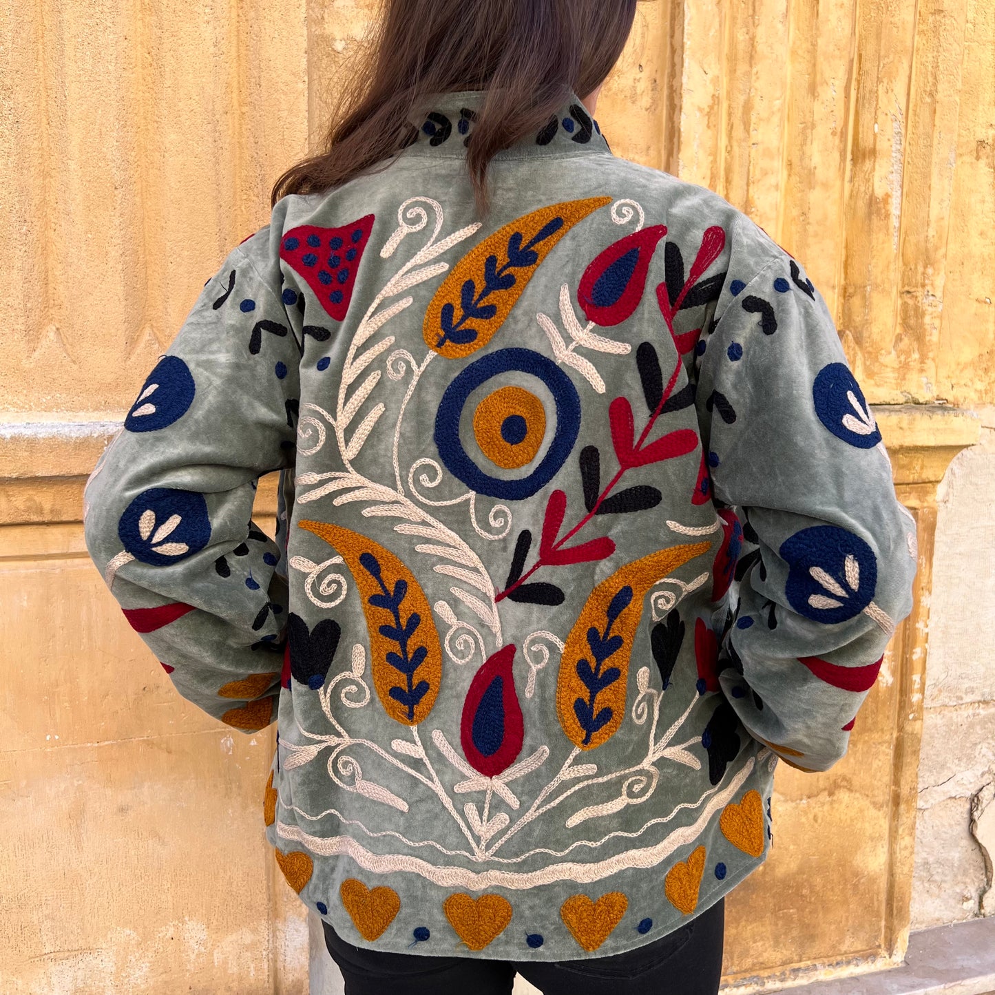 Veste Suzane vert amande