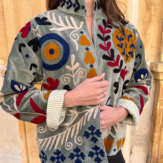 Veste Suzane vert amande