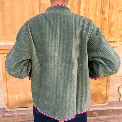 Veste Velvet vert amande